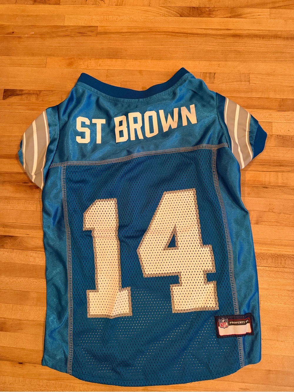 Kids Blue St. Brown #14 Football Jersey Top